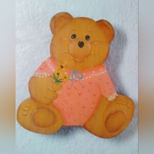 Hand-Painted Wooden Teddy Bear Table Decor